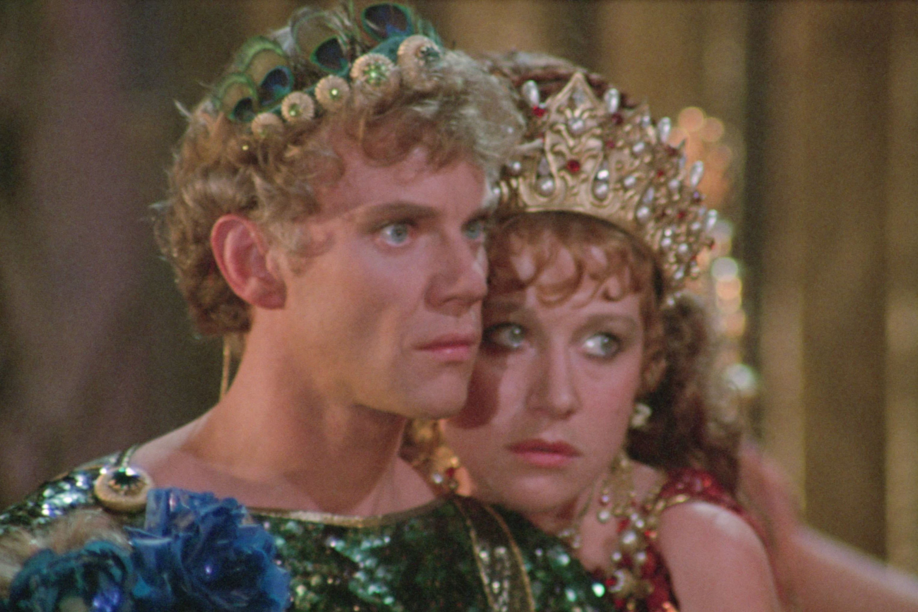 Malcolm McDowell and Helen Mirren in “Caligula”