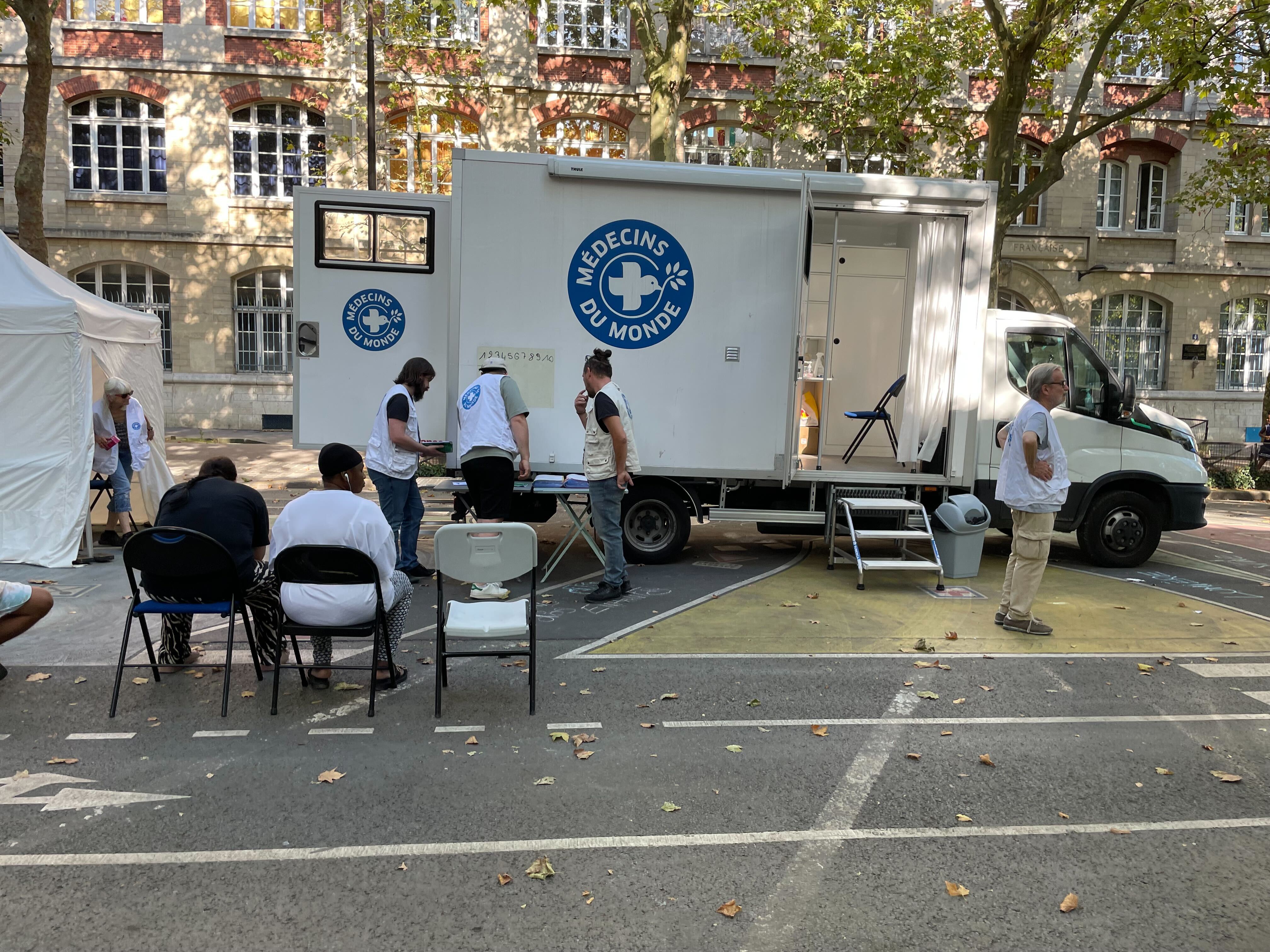 Medecins du Monde set up a medical station in Paris