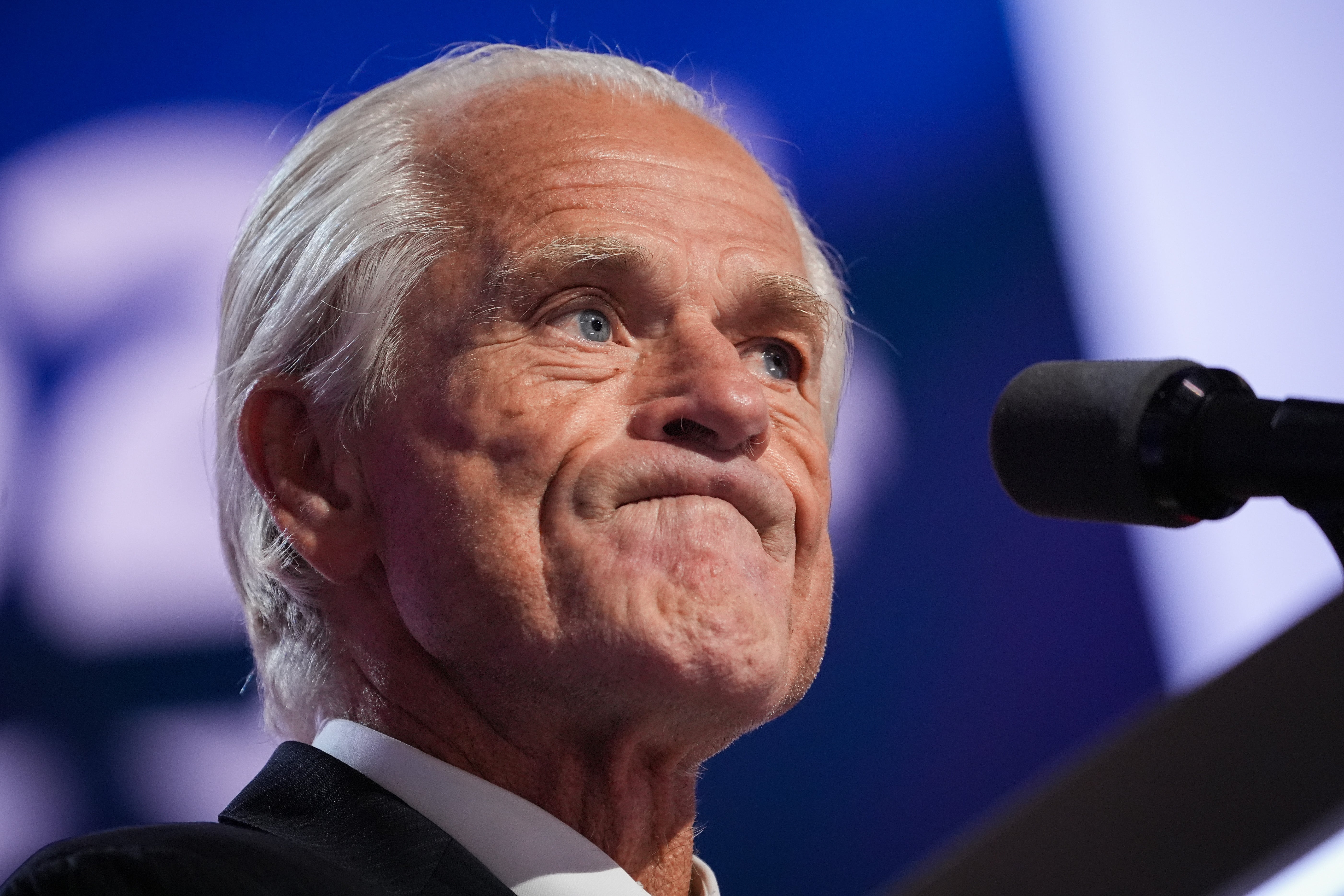 Navarro speaks at the Republican National Convention. He warned that personal attacks against Harris are unlikely to help Trump win in November