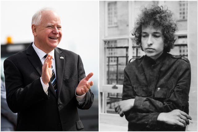 <p>Tim Walz is a noted fan of Bob Dylan</p>