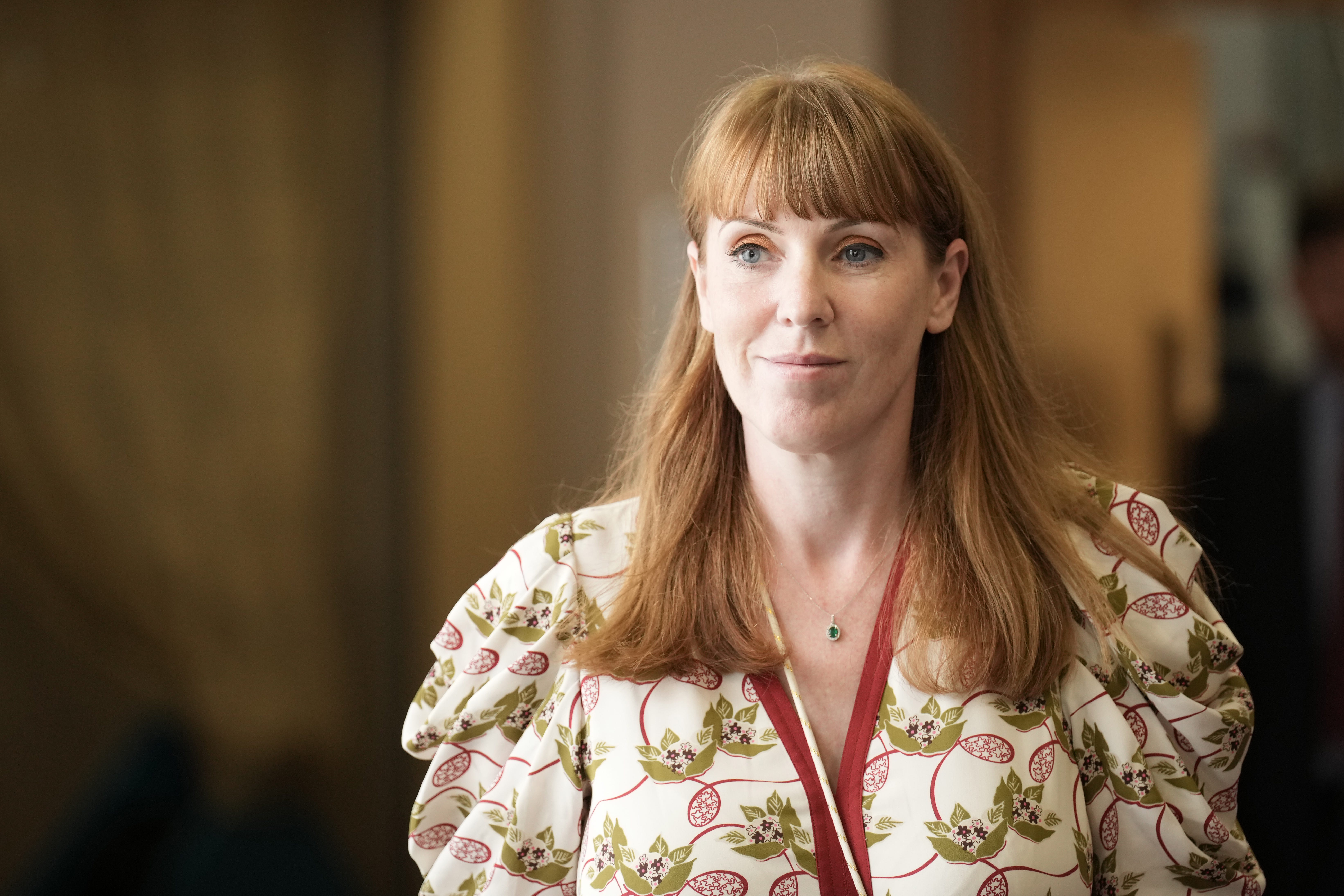 Deputy Prime Minister Angela Rayner met volunteers at the Holiday Inn Express in Rotherham following disorder during an anti-immigration protest on Sunday (Chris Furlong/PA)