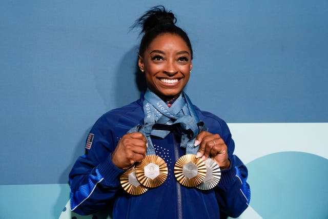 <p>Simone Biles celebrates Olympic wins with a new Hermès bag </p>