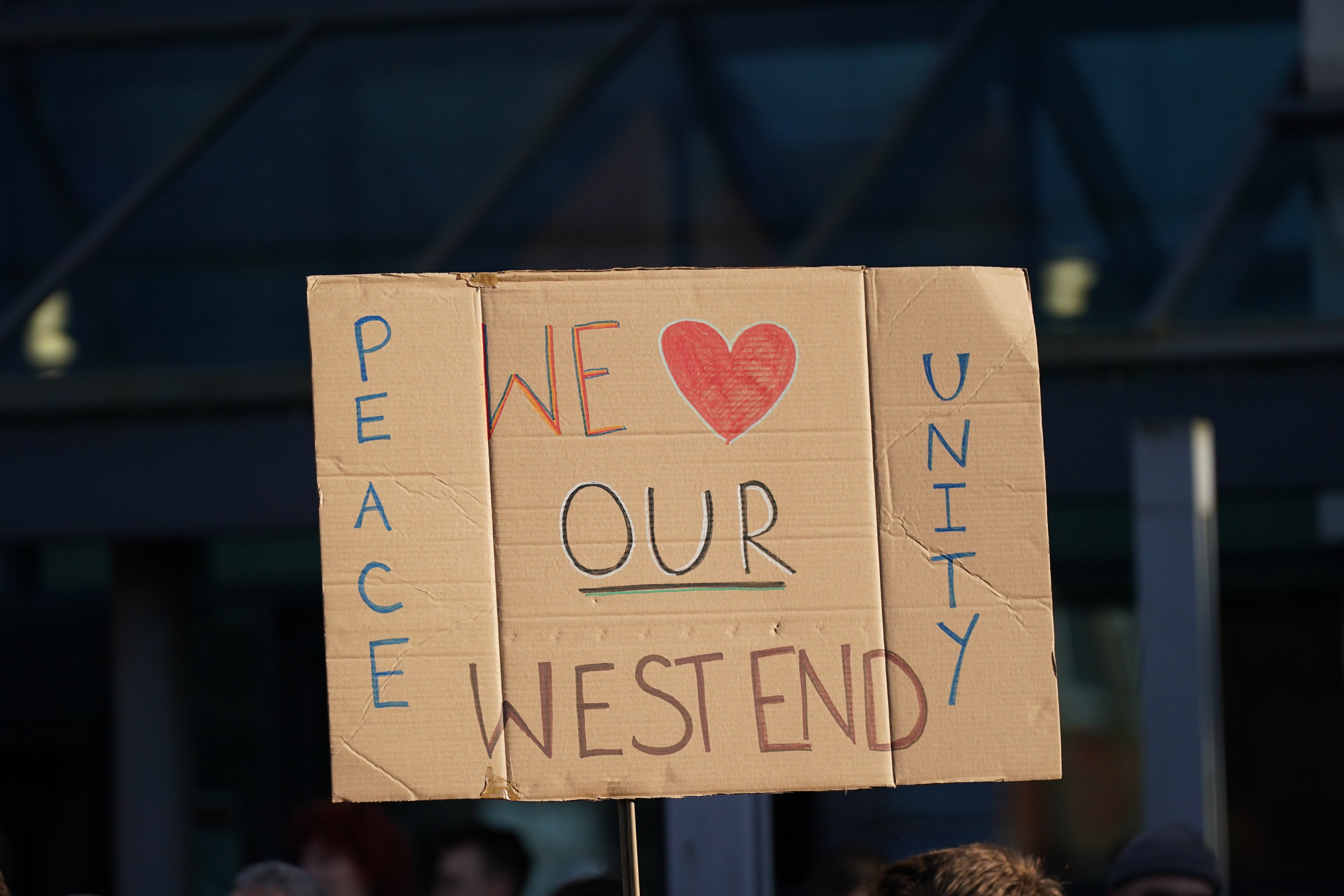 A sign at an anti-racism protest in Newcastle