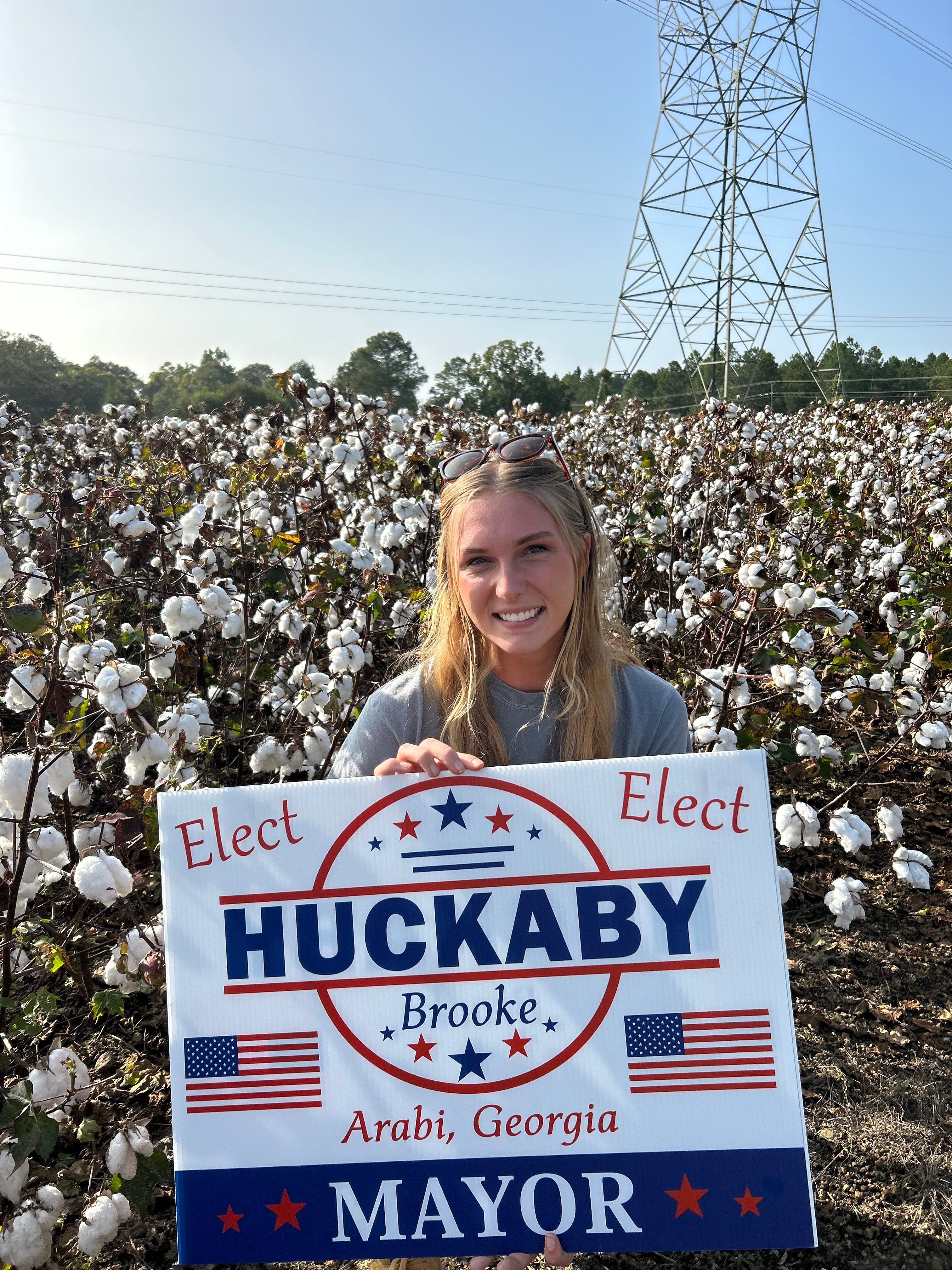 Brooke Huckaby ran as a non-partisan candidate of her Georgia hometown