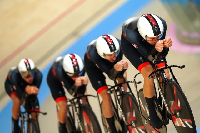 Ethan Hayter, Daniel Bingham, Charlie Tanfield and Ethan Vernon claimed Team GB’s 1,000th medal (David Davies/PA)