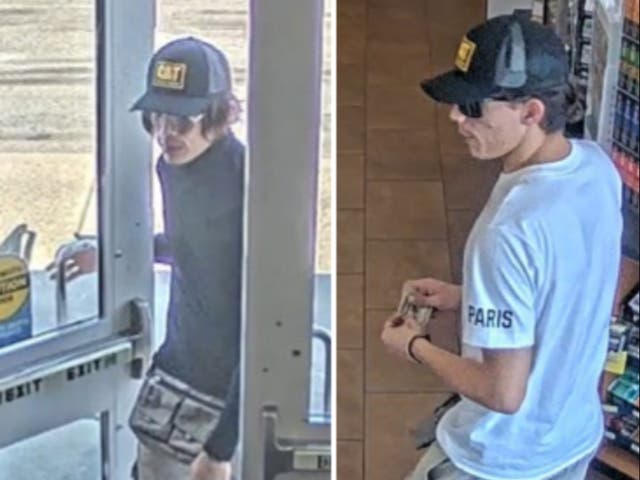 <p>The suspects in a ‘jackpotting’ ATM theft in Connecticut, caught on surveillance video. The men stole money from an ATM before they were pursued by Connecticut State Troopers, authorities say. The suspects allegedly tossed a bag with $52,000 in $20 bills from their vehicle during the chase</p>