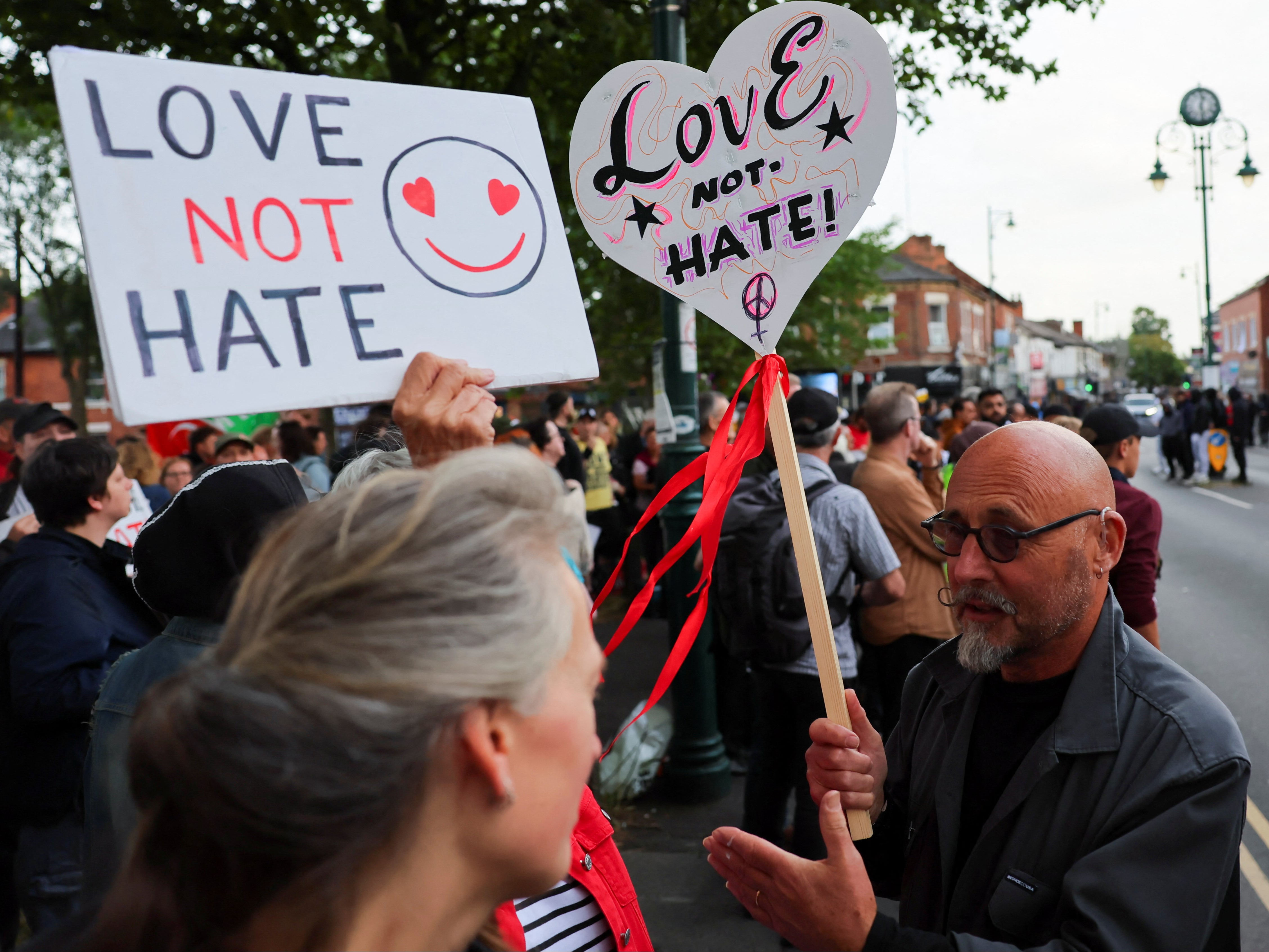 Anti-immigration protest in Derby, Derbyshire