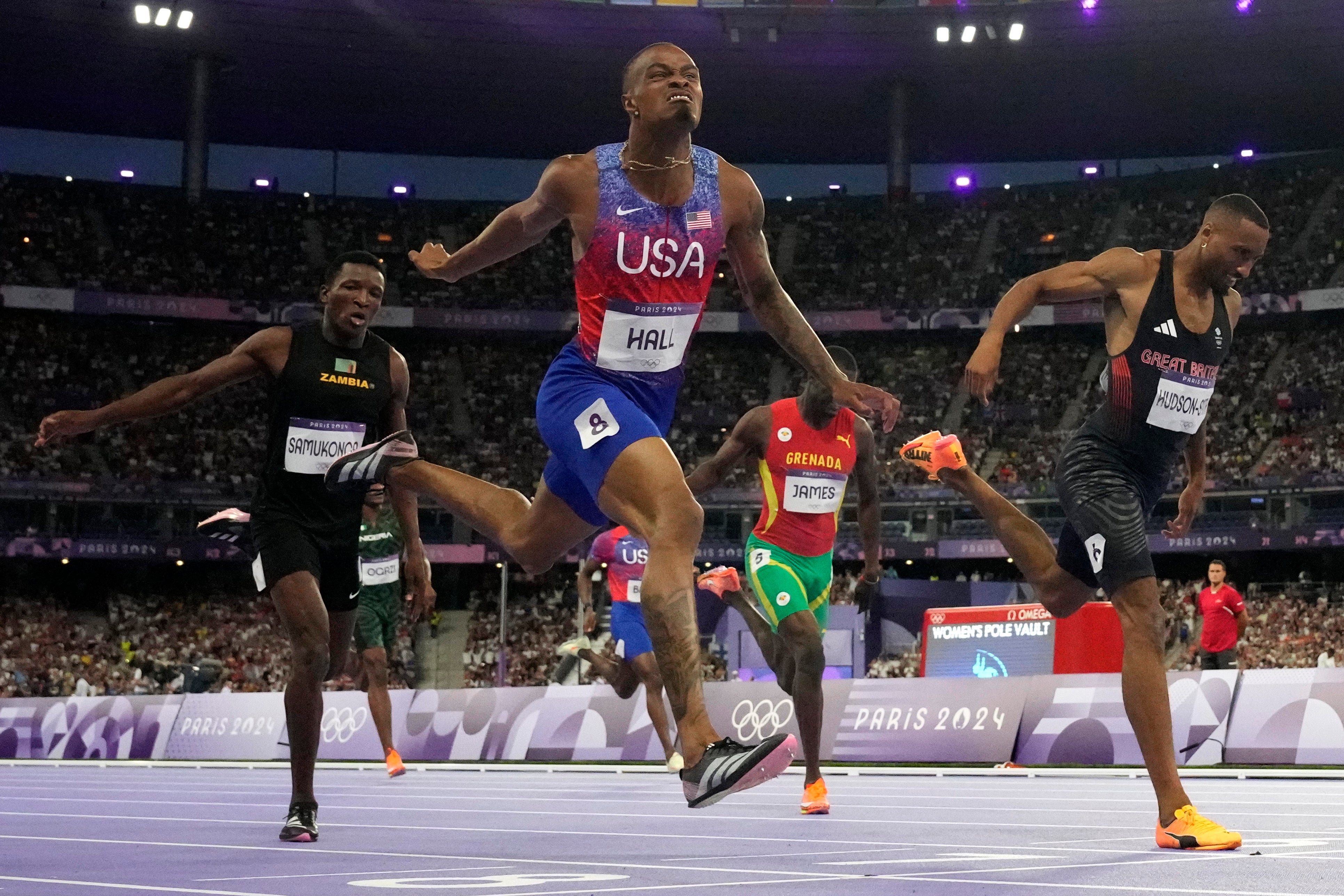 Quincy Hall (left) pipped Matt Hudson-Smith in Paris