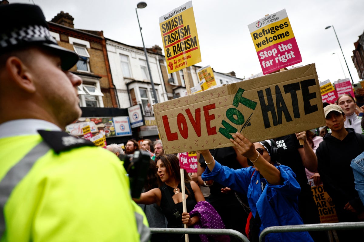 Aerial footage shows huge scale of London anti-racism protests 