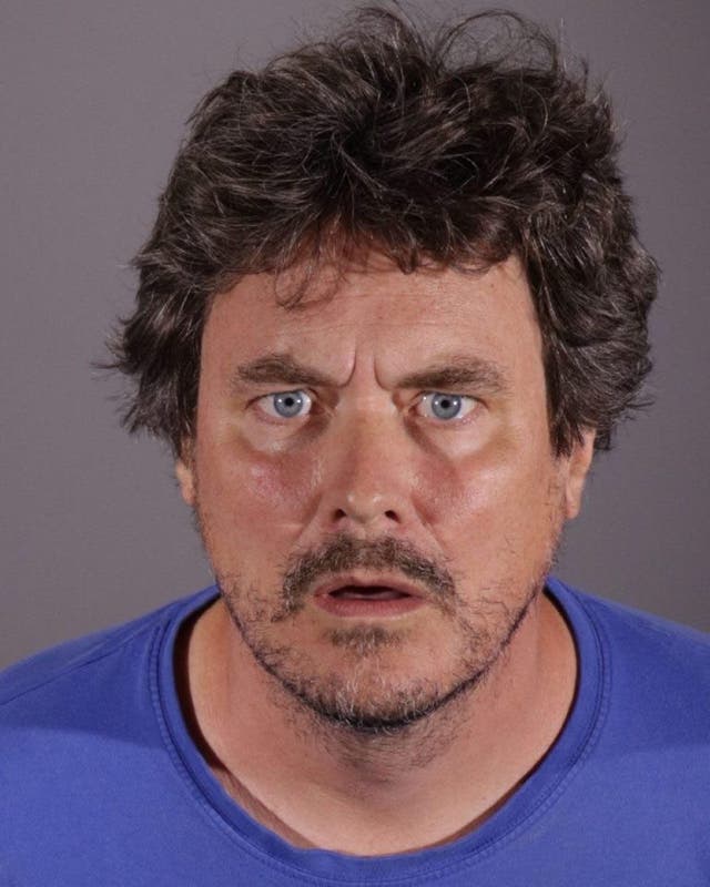 <p>Actor Gabriel Olds, pictured in a booking photo, was arrested on Monday for allegedly sexually assaulting at least three women	</p>