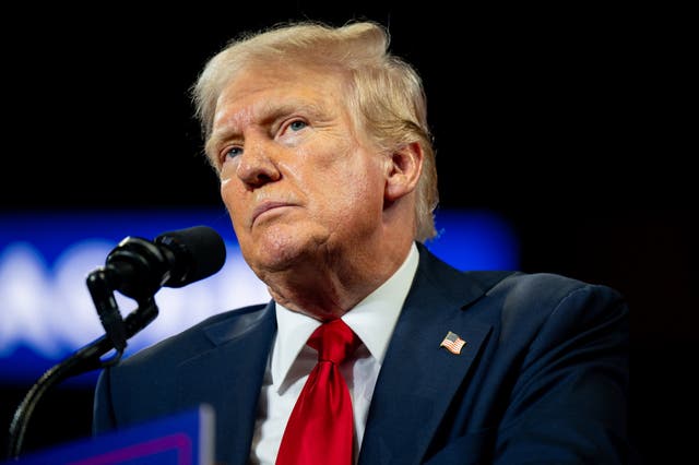 <p>Donald Trump reportedly took a flight with the president of the Heritage Foundation two years ago, despite claiming he knows ‘nothing’ of the people behind Project 2025 </p>