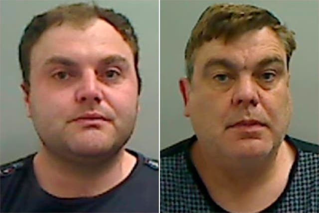 <p>Ryan Sheers (left) and partner Steven Mailen (right) admitted violent disorder </p>