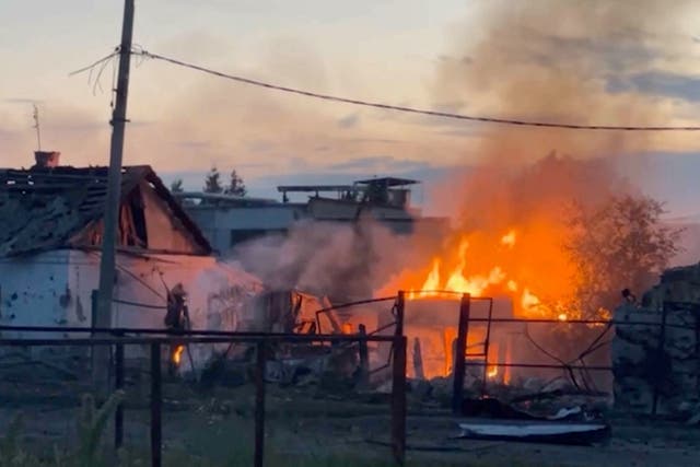 <p>The town of Sudzha following an incursion of Ukrainian troops into the Kursk region</p>
