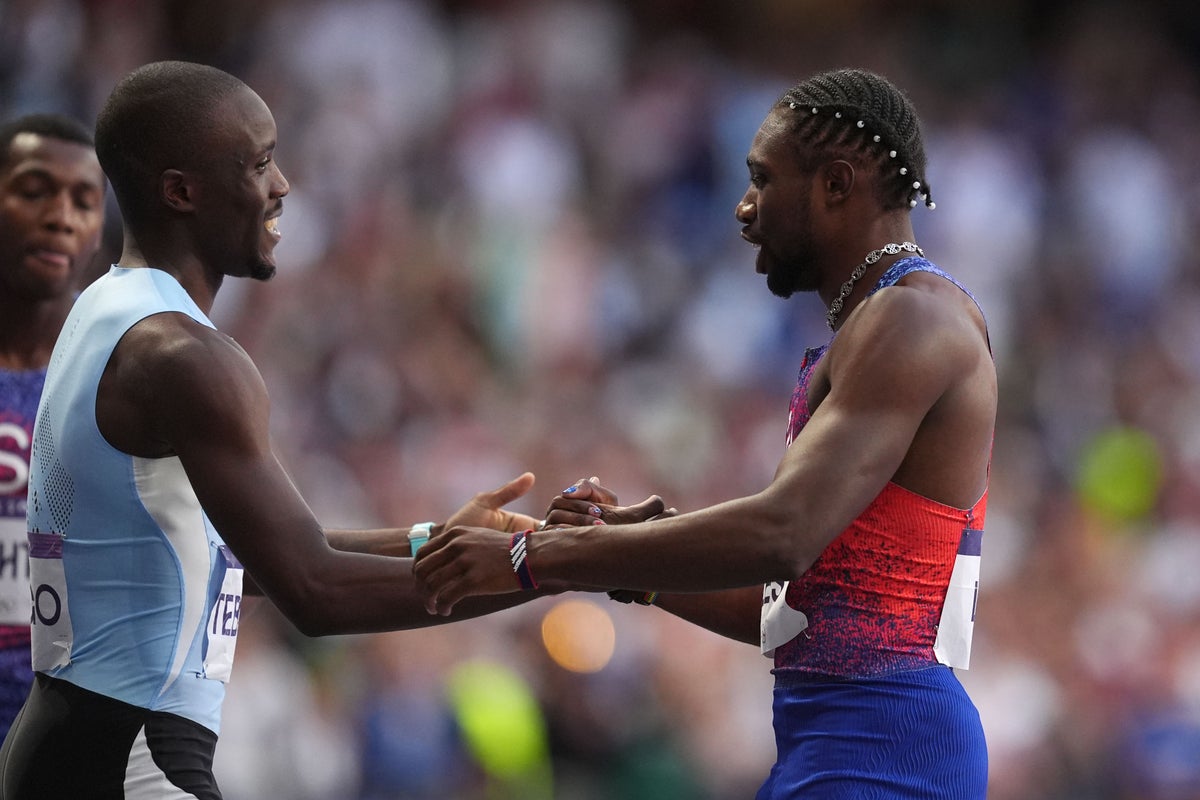 No sprint double for Noah Lyles as Botswana’s Letsile Tebogo takes 200m gold