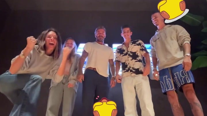 <p>Victoria Beckham gets pranked by David and family in latest TikTok trend.</p>