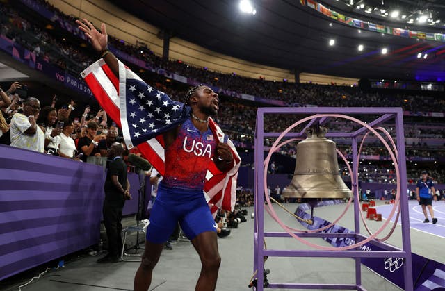 <p>Athletes get to ring the bell if they win their respective events in athletics  </p>