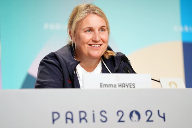 United States manager Emma Hayes described the last few weeks as a “whirlwind” as she looks ahead to Saturday’s Olympic final against Brazil (John Walton/PA)