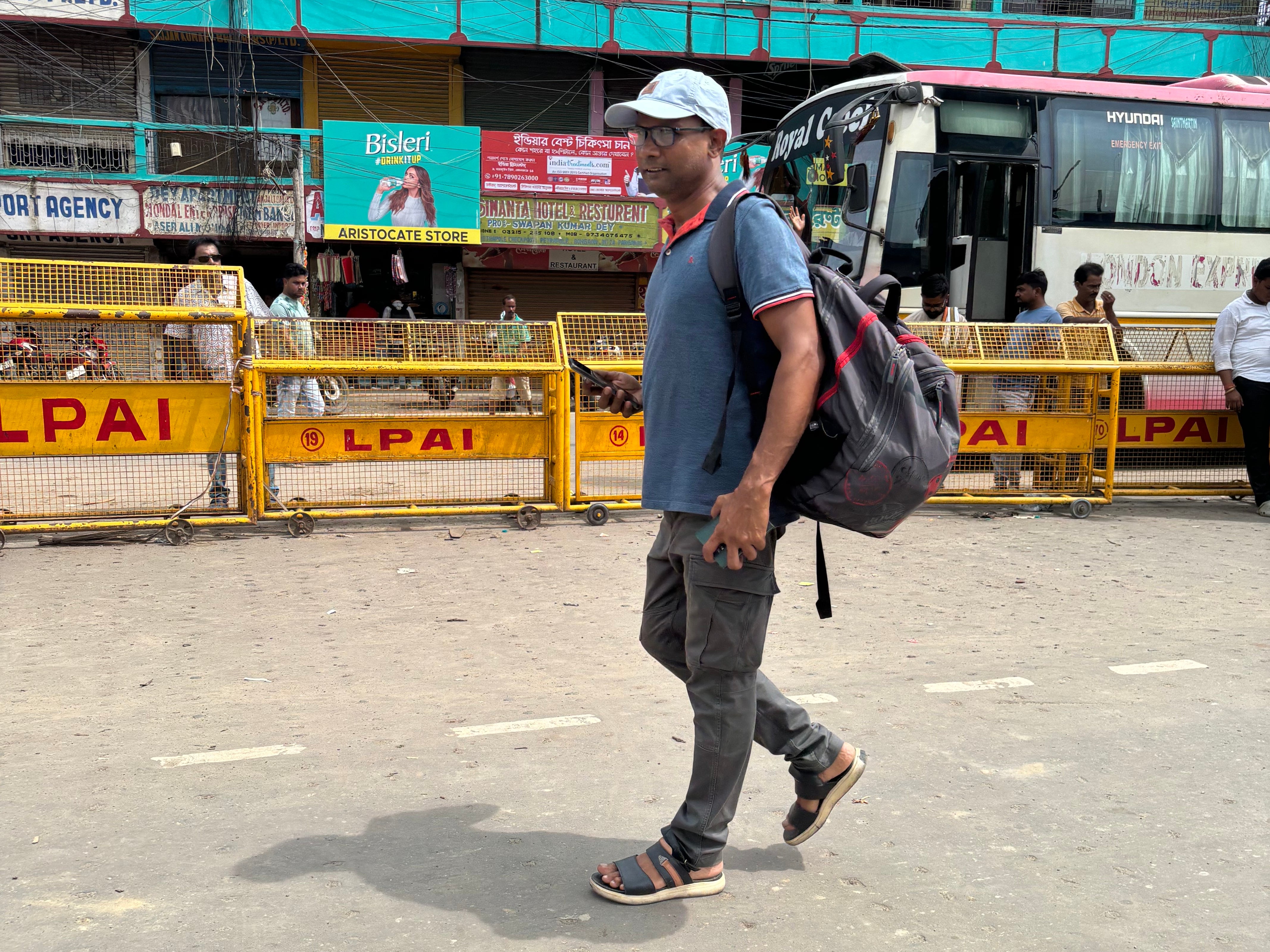 Sanowar Hussain from Bangladesh arrives in India with just a backpack