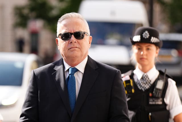 Former BBC broadcaster Huw Edwards arriving at Westminster Magistrates’ Court (Aaron Chown/PA)