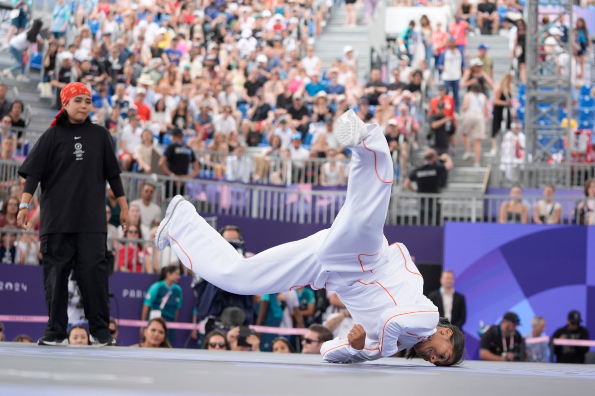 Olympic breaking is underway, with b-girl India winning the first battle in Games history