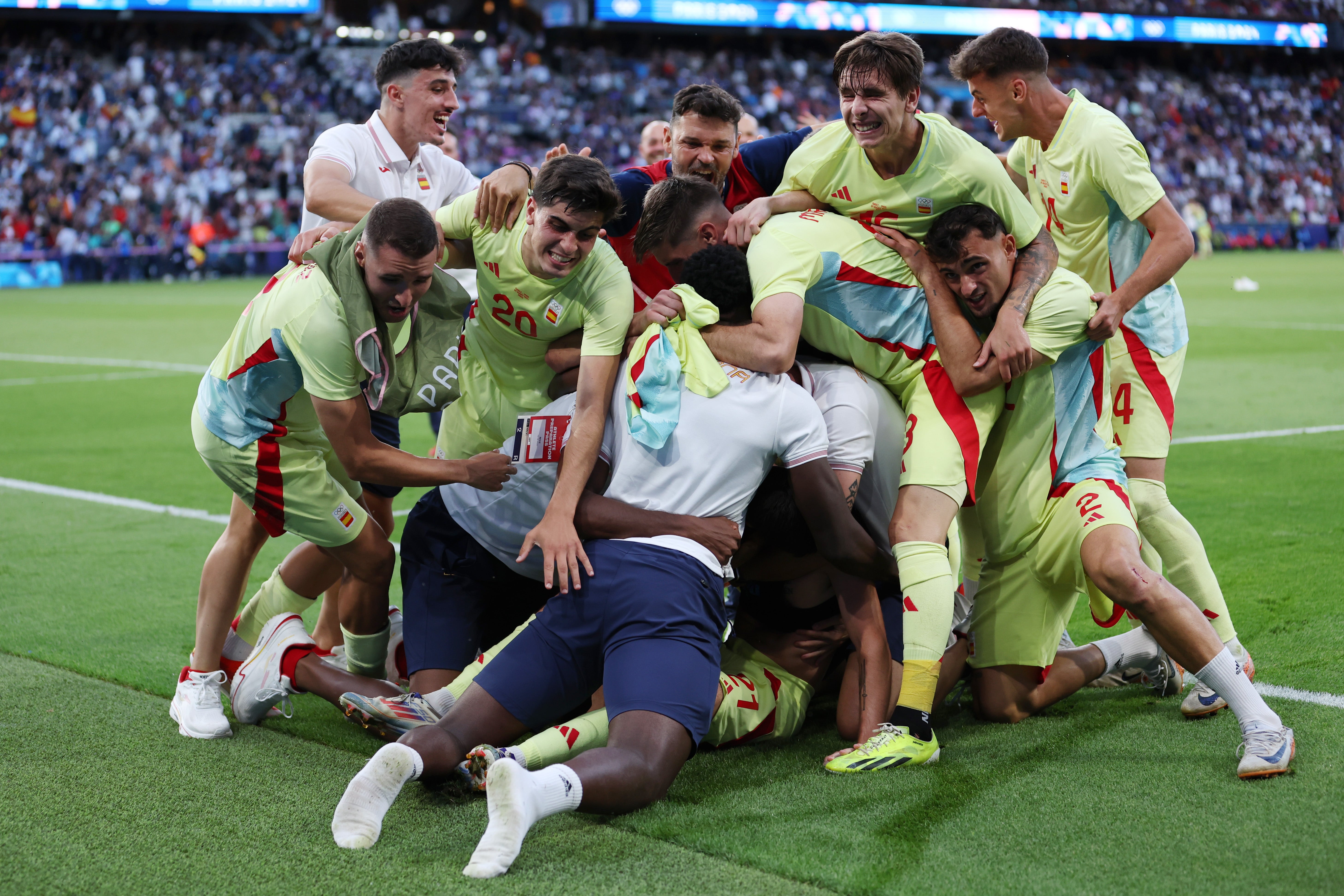 Two extra-time goals ensured Spain defeated France and won the men’s football Olympic gold.