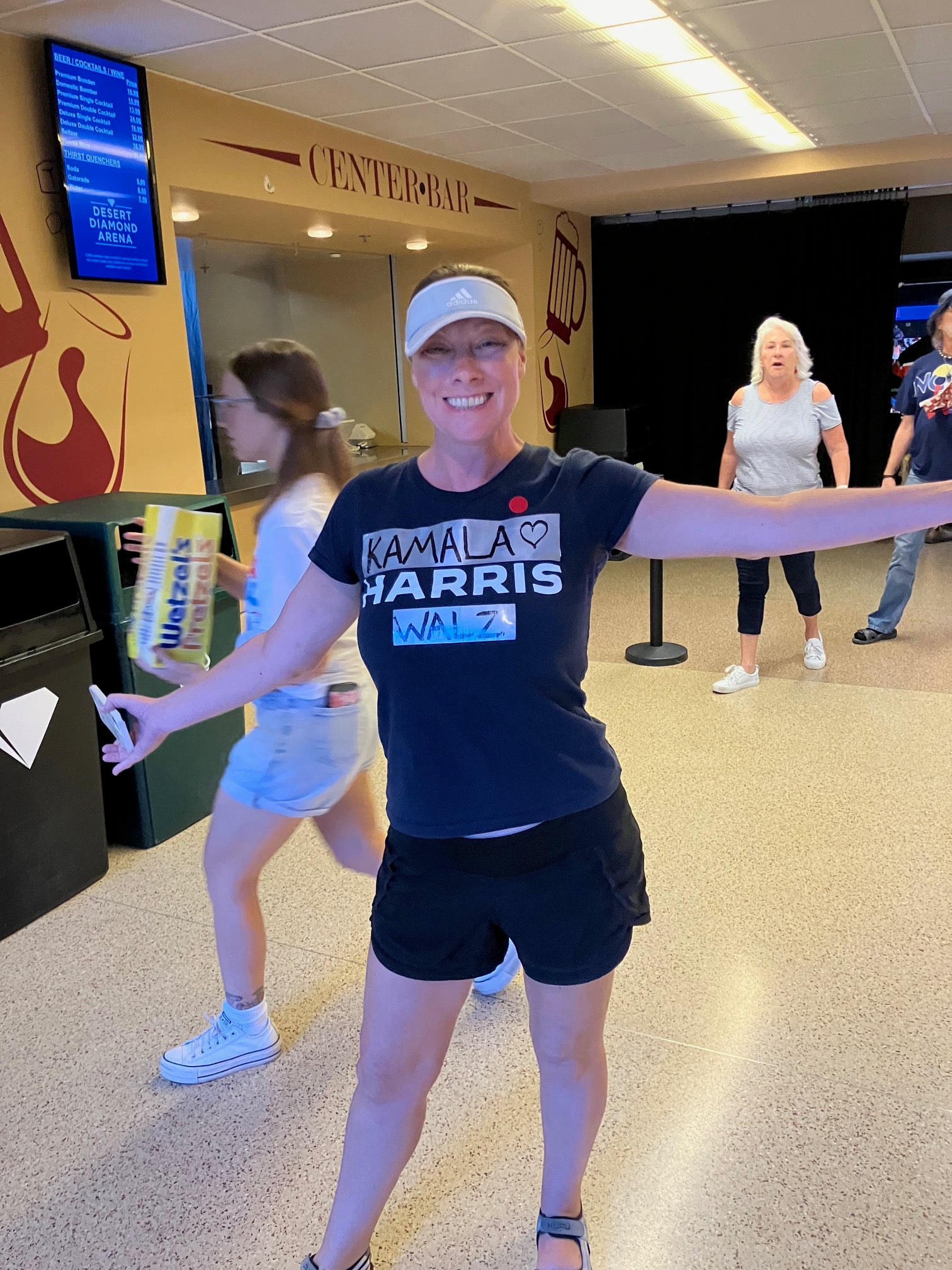 Amanda Johnson attends a rally for Vice President Kamala Harris in Glendale, Arizona.