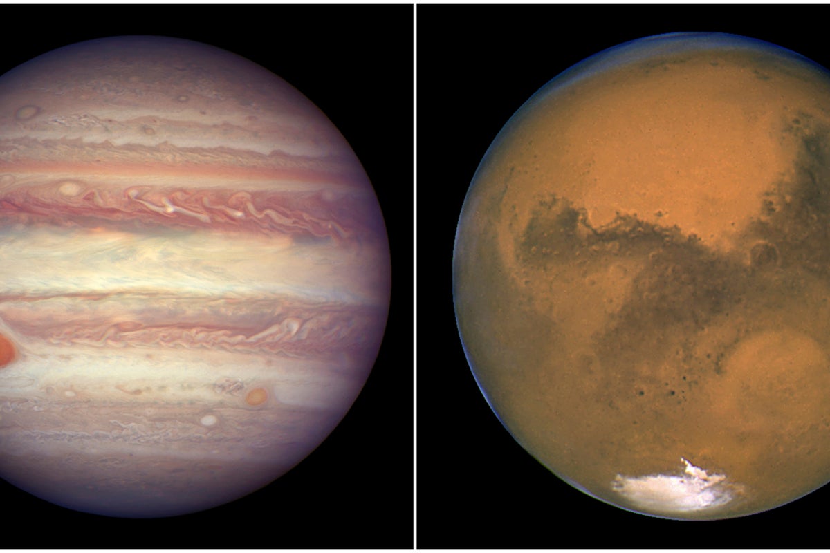 Jupiter From Mars Rover Mars and Jupiter get chummy in the night sky. The planets won't get ...