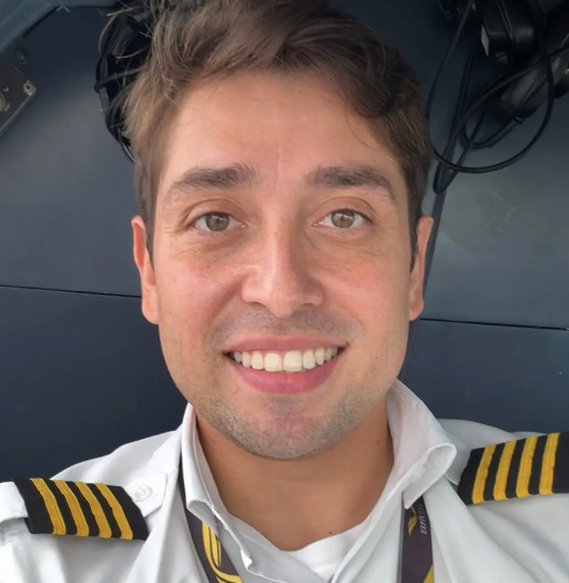 Danilo Santos Romano, pilot pasażerskiego odrzutowca, który rozbił się w Brazylii 10 sierpnia 2024 r.