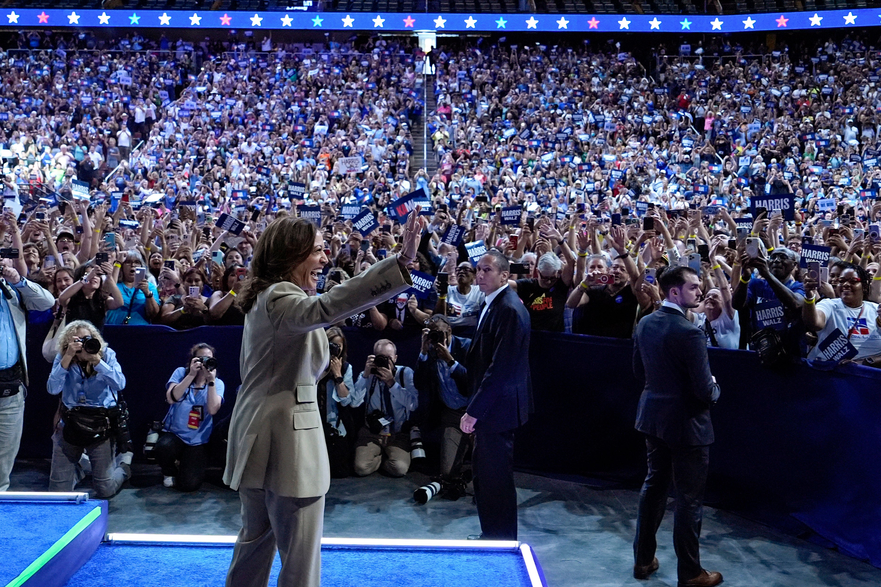 Kamala Harris at a democratic rally in Arizona