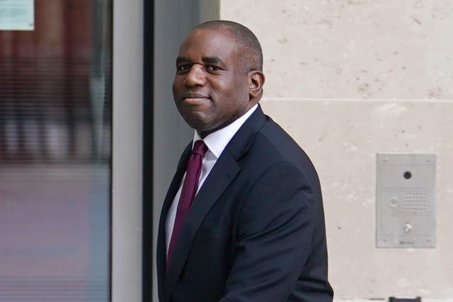 Shadow foreign secretary David Lammy (Jordan Pettitt/PA)