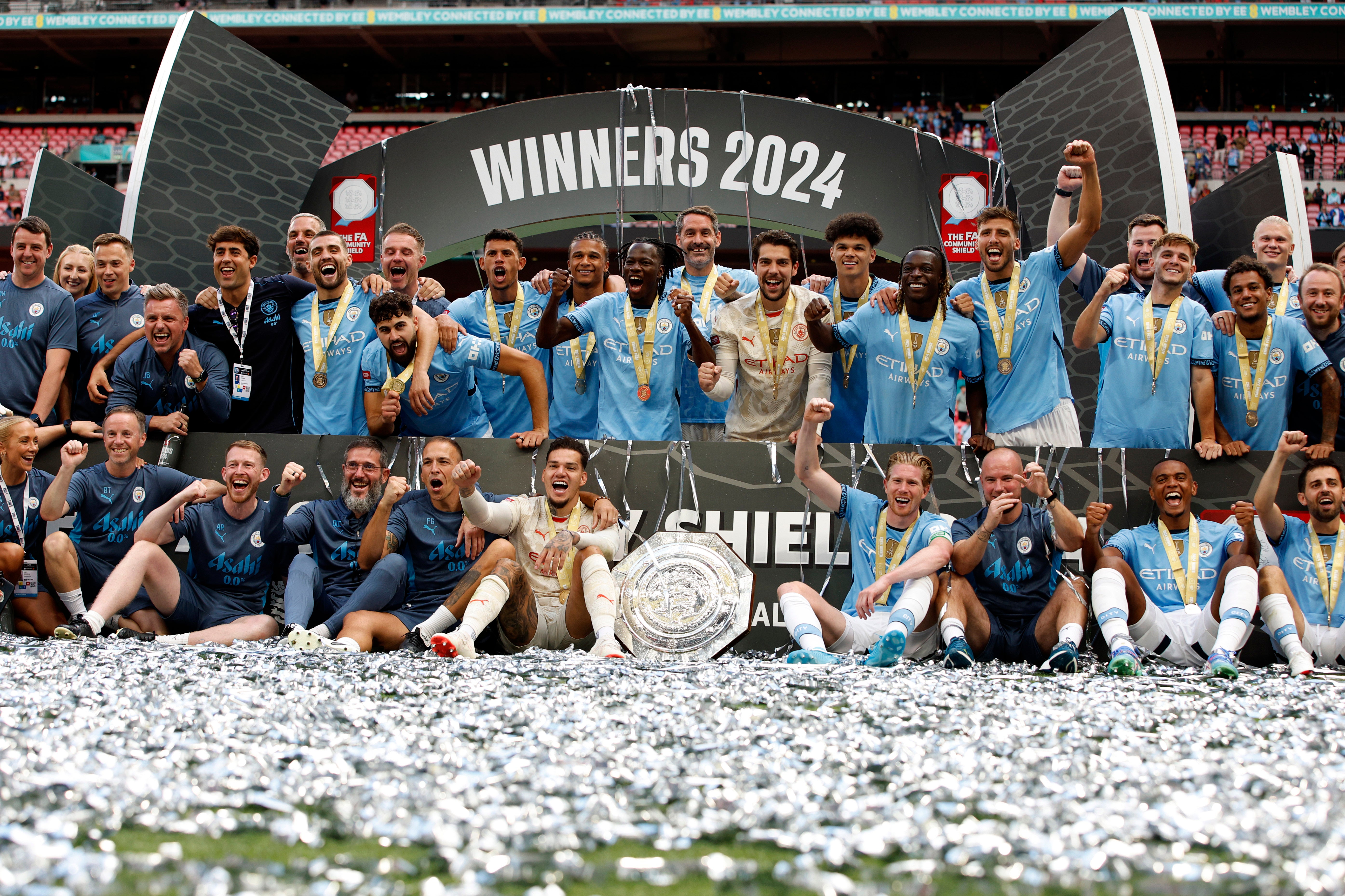 Manchester City won the Community Shield, beating Manchester United 7-6 on penalties after the game had ended 1-1 after 90 minutes