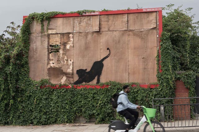 Banksy’s latest addition in the animal-themed collection in London (Banksy/PA)