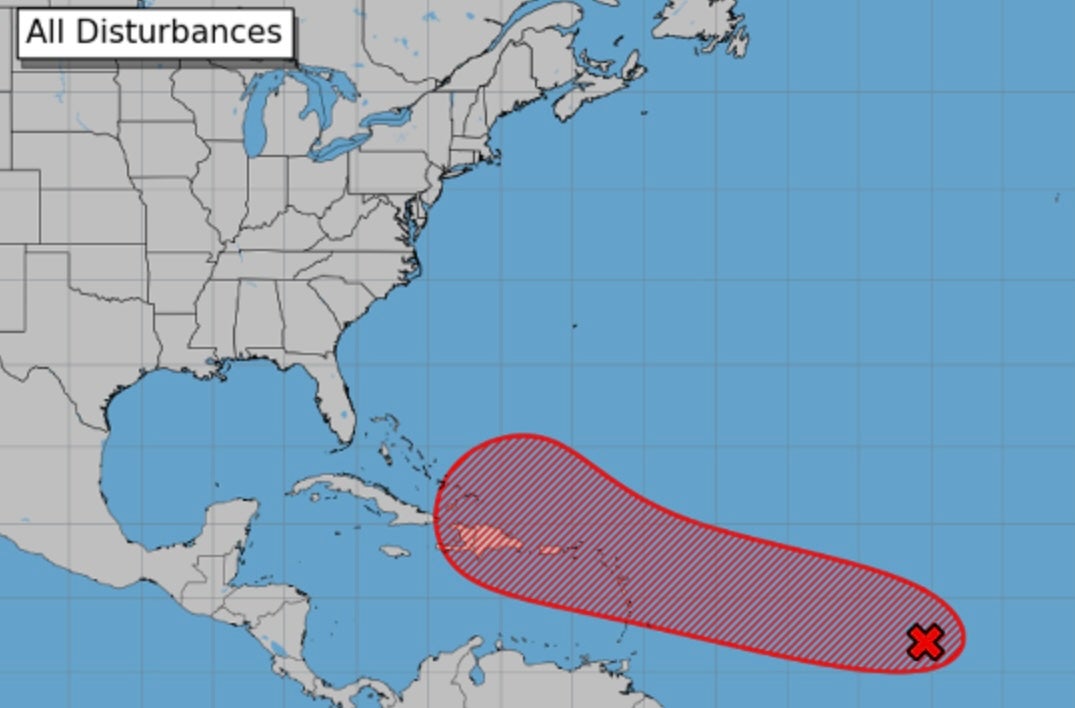 A new storm system is brewing in the Atlantic, and forecasters give it an 80 percent chance to become a formed storm within the next week.