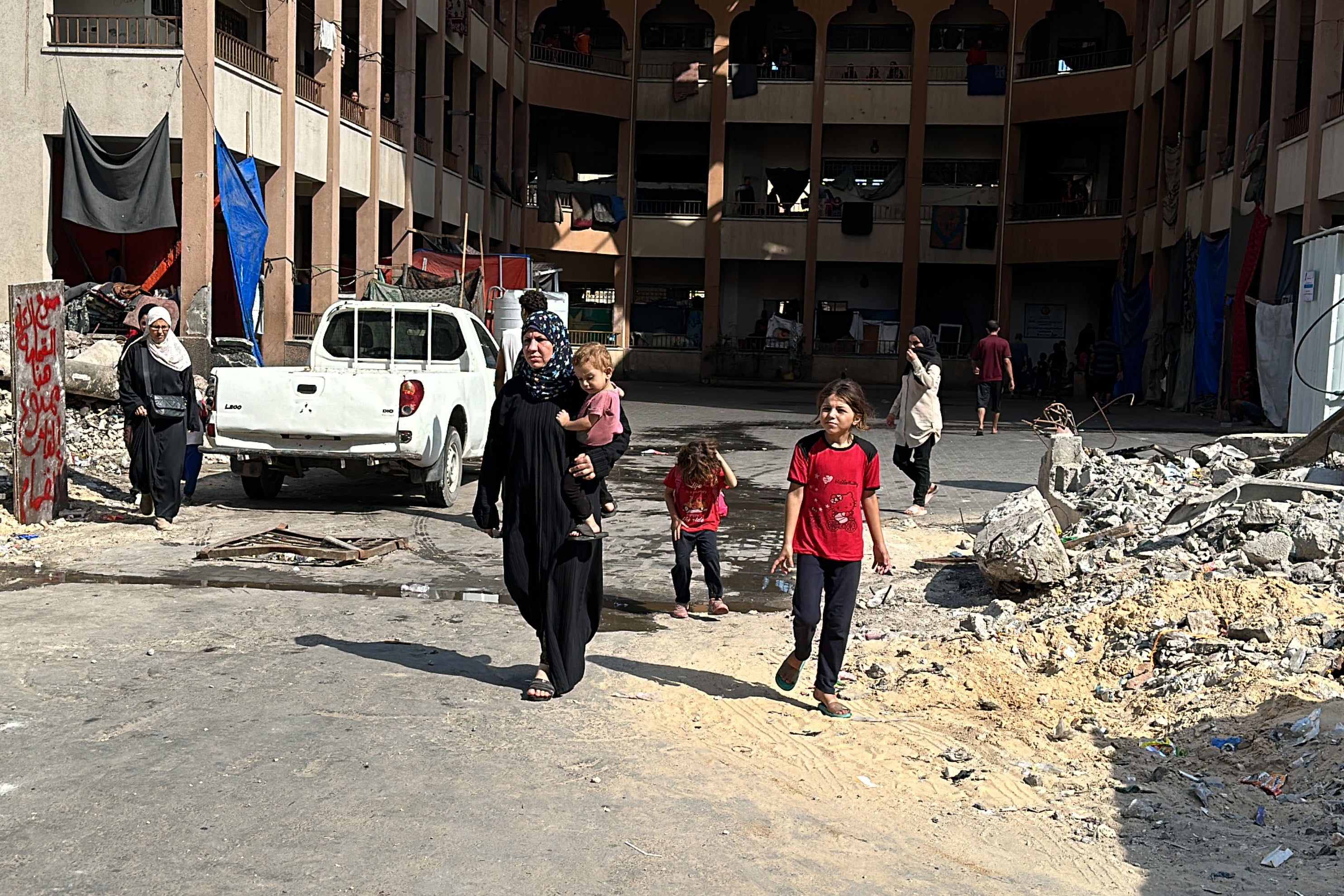 Palestinians living in the area migrate to the west part of the city