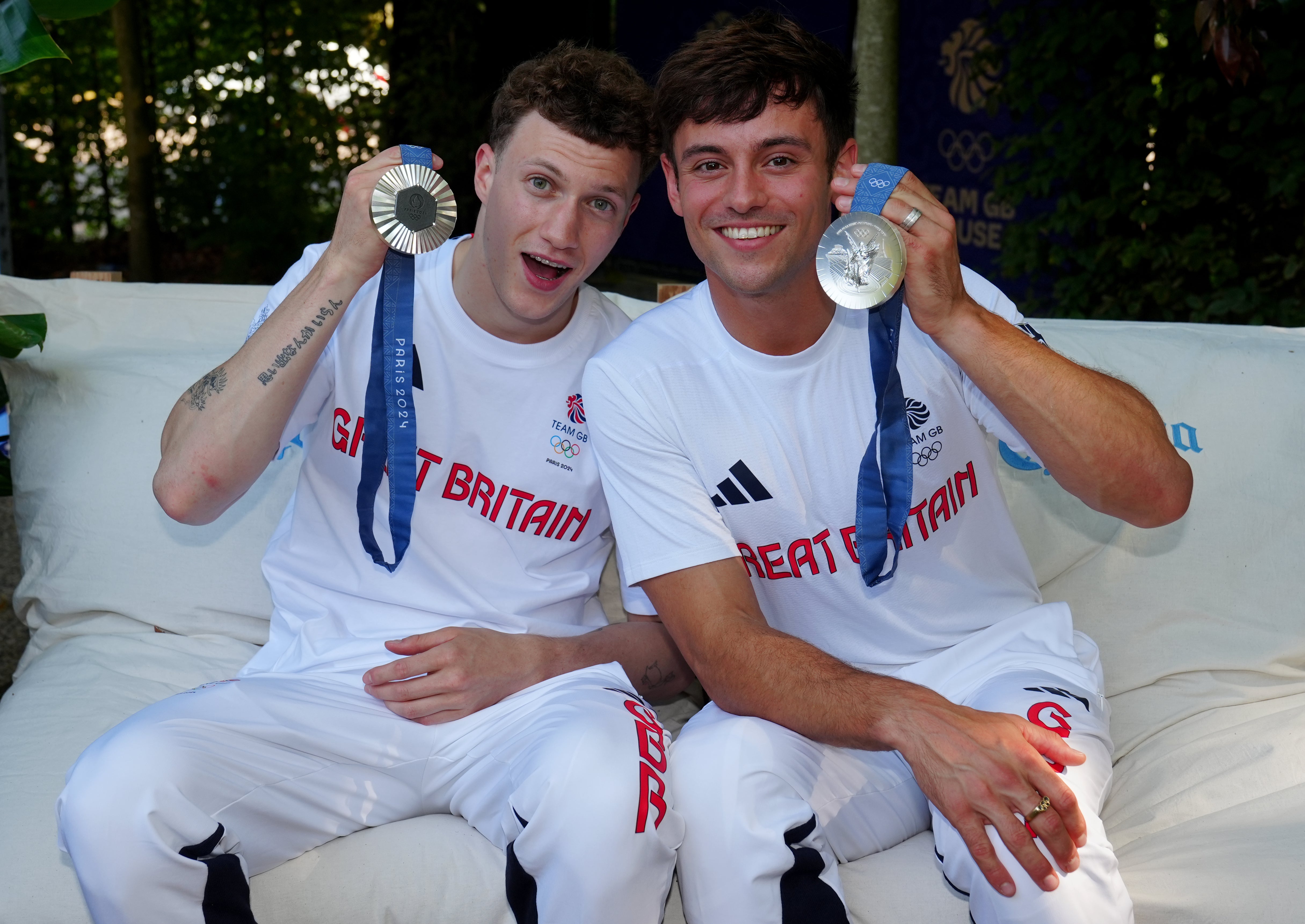 Noah Williams, left, and Tom Daley won Olympic silver together earlier in the Games (Peter Byrne/PA)