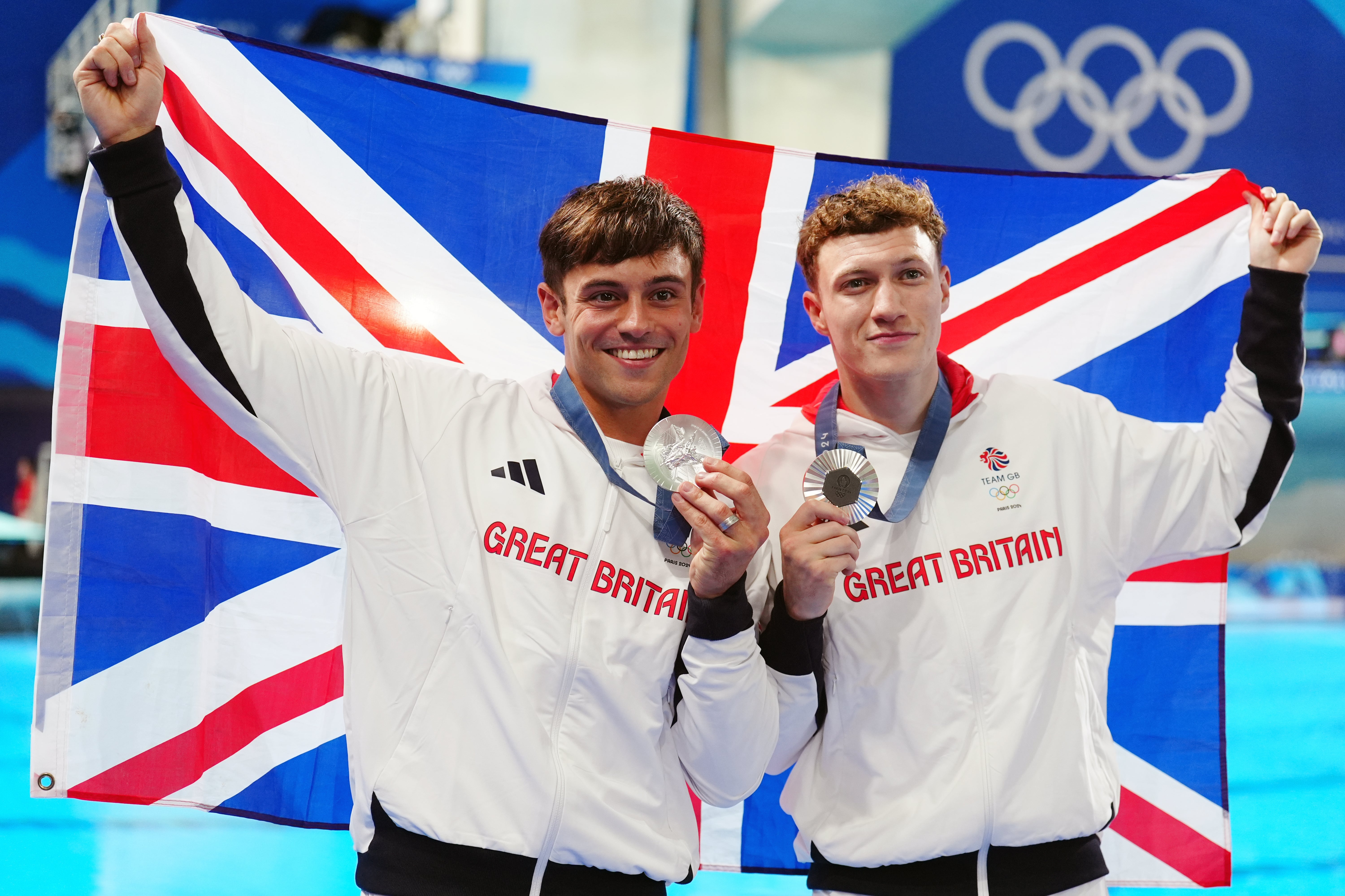 Tom Daley (left) and Noah Williams led an impressive diving haul in Paris (Mike Egerton/PA)