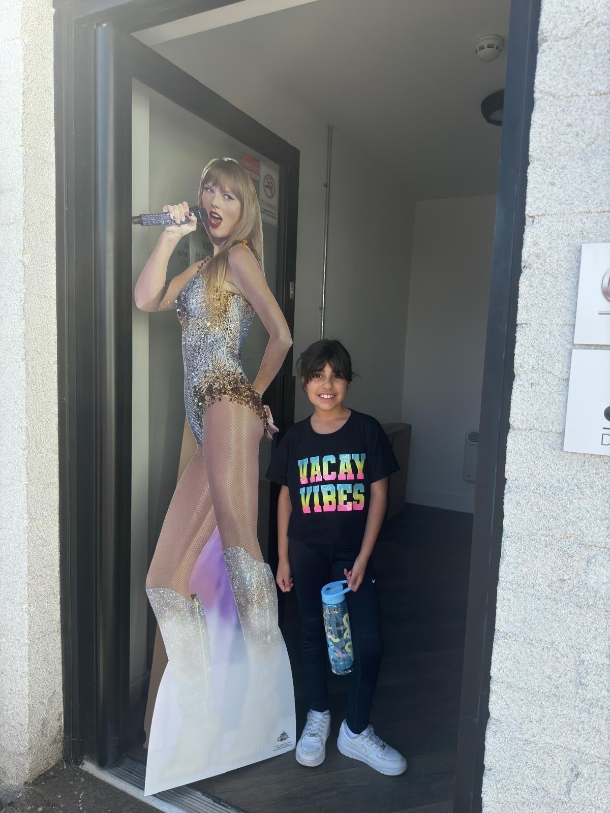 A picture of nine-year-old Alice da Silva Aguiar eagerly waiting to get into the Taylor Swift themed dance class where she was fatally stabbed has been released by her grieving family