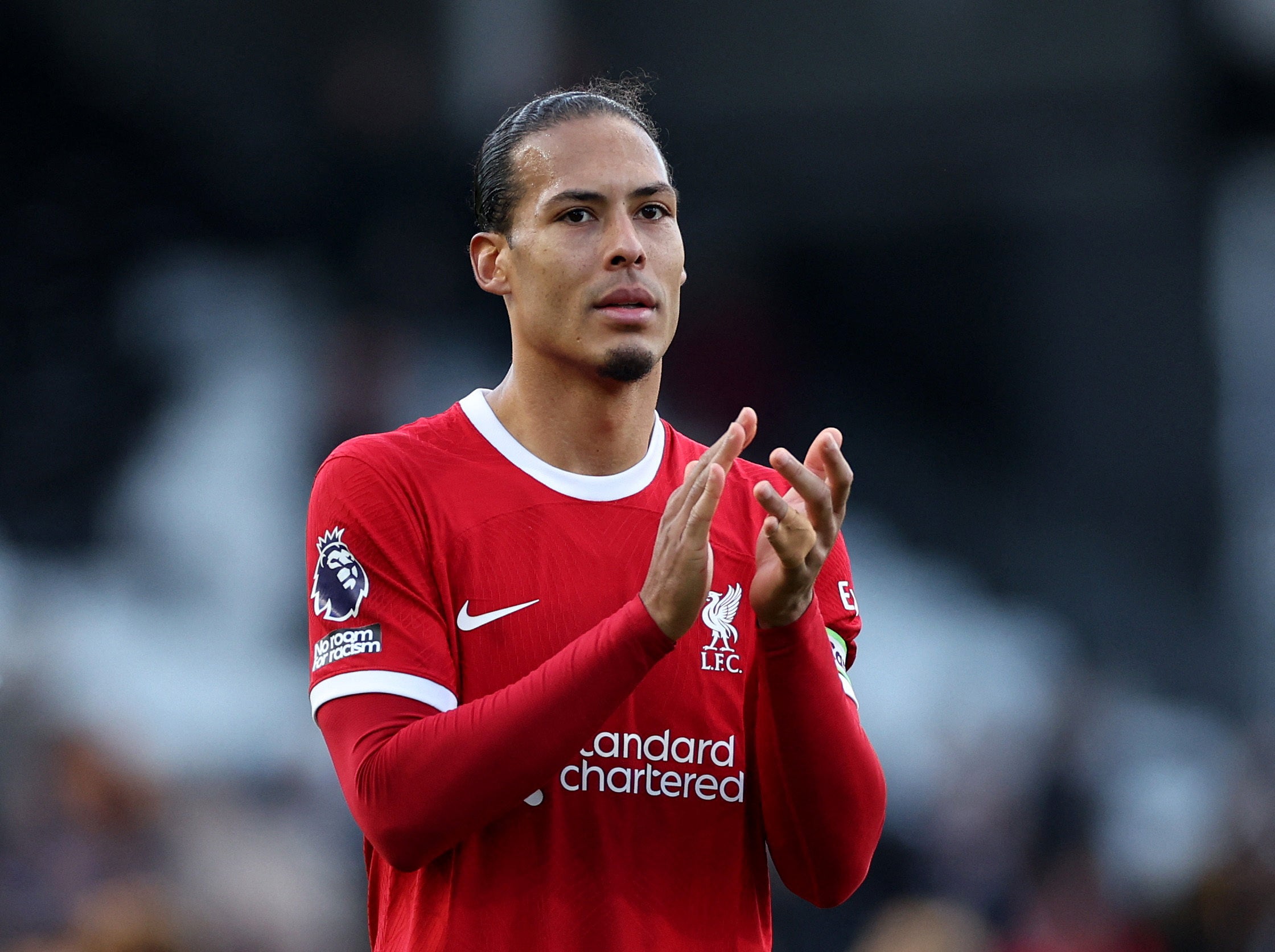 Virgil van Dijk says no progress has been made in talks over a new deal with Liverpool.