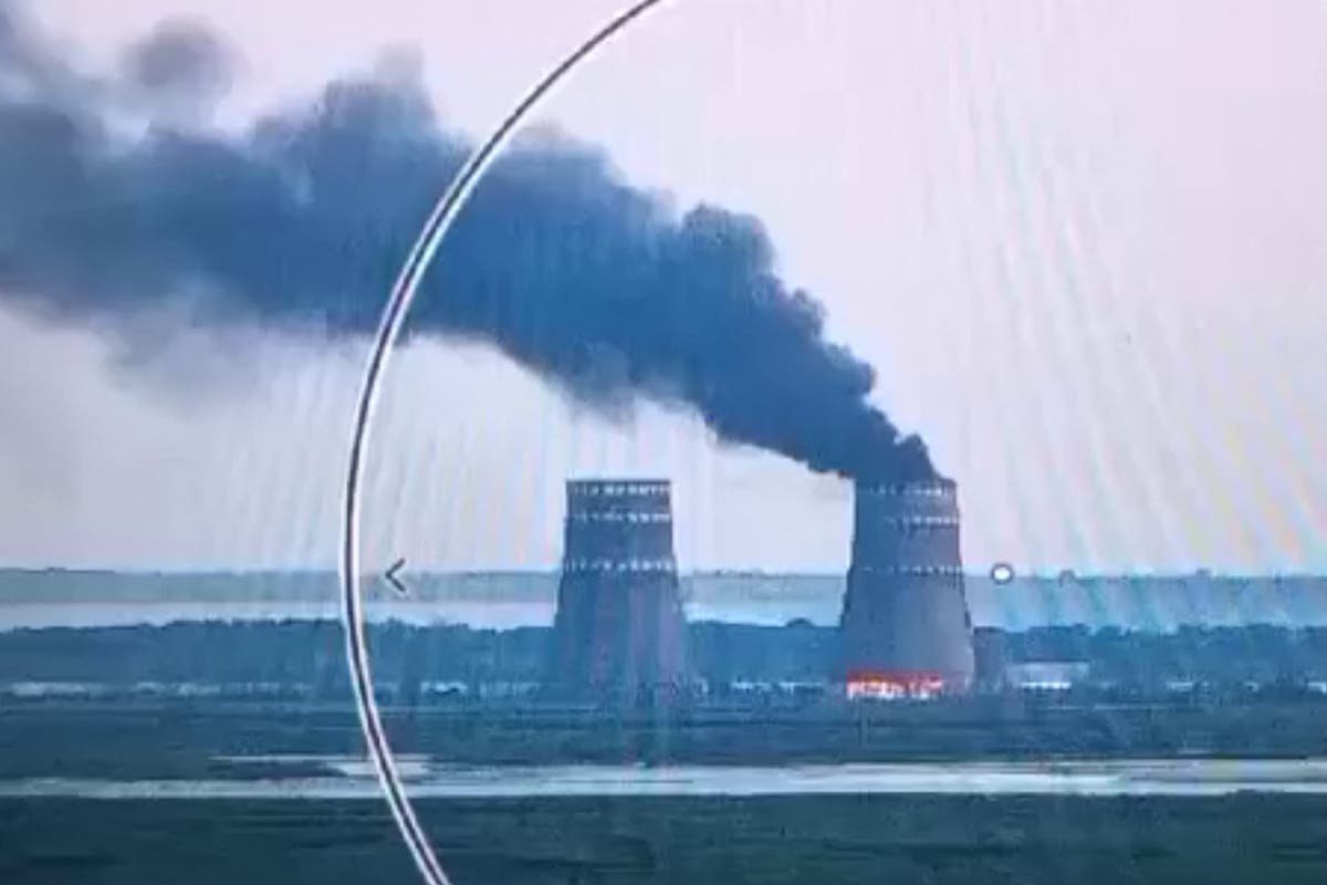 Zelensky accuses Russian forces of lighting fire at Zaporizhzhia nuclear plant