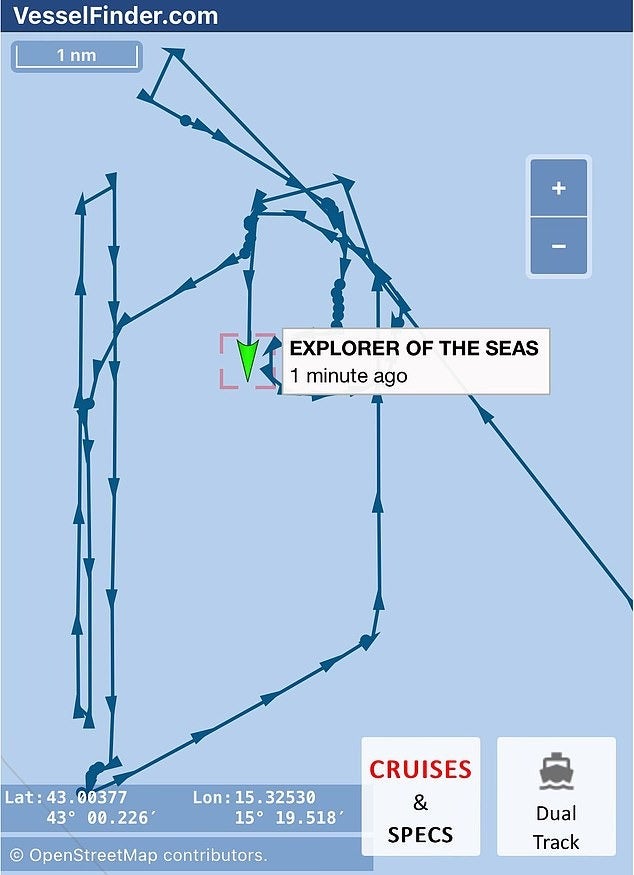 Tracking shows the ship circling while looking for the Brit