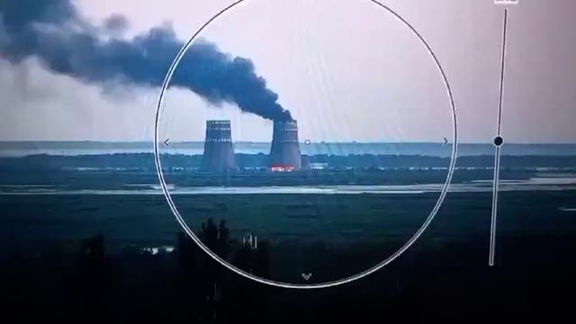 <p>Fire at Zaporizhzhia nuclear plant as Ukrainian troops advance into Russia</p>