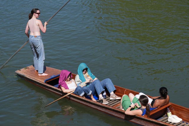 The Met Office said the hottest weather would be in central eastern England (Joe Giddens/PA)