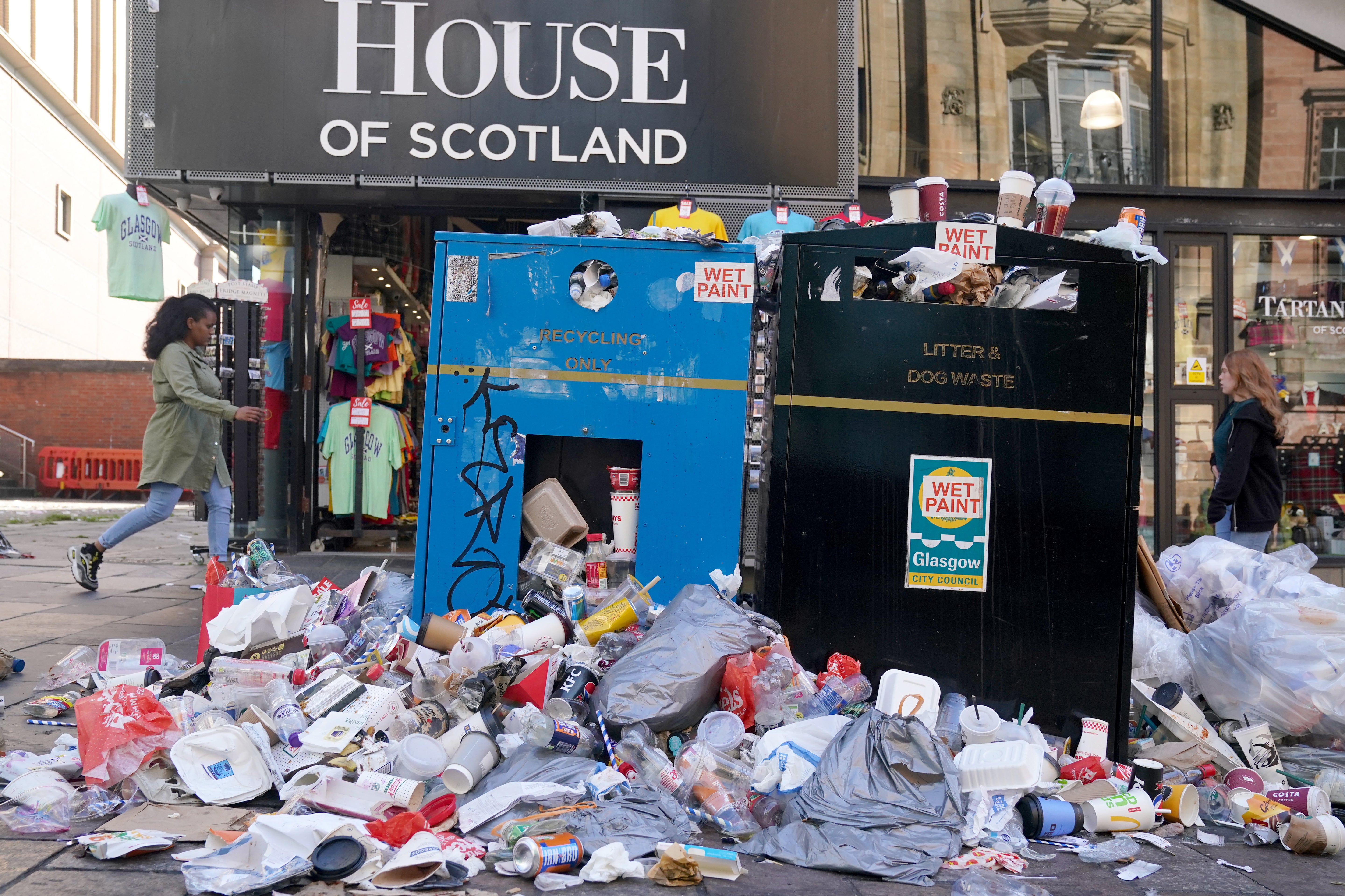 Bin strikes, which were due to start from Wednesday, have been called off while union members consider a new pay offer (Andrew Milligan/PA)