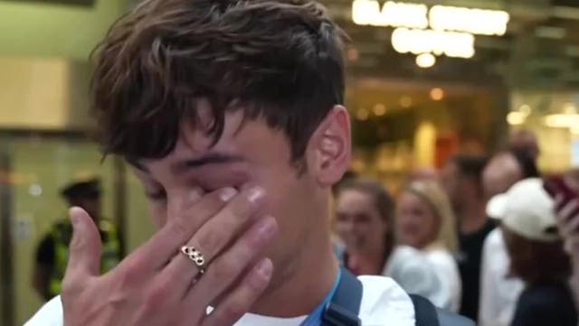 <p>Tom Daley cries as he explains reasons behind Olympic retirement.</p>