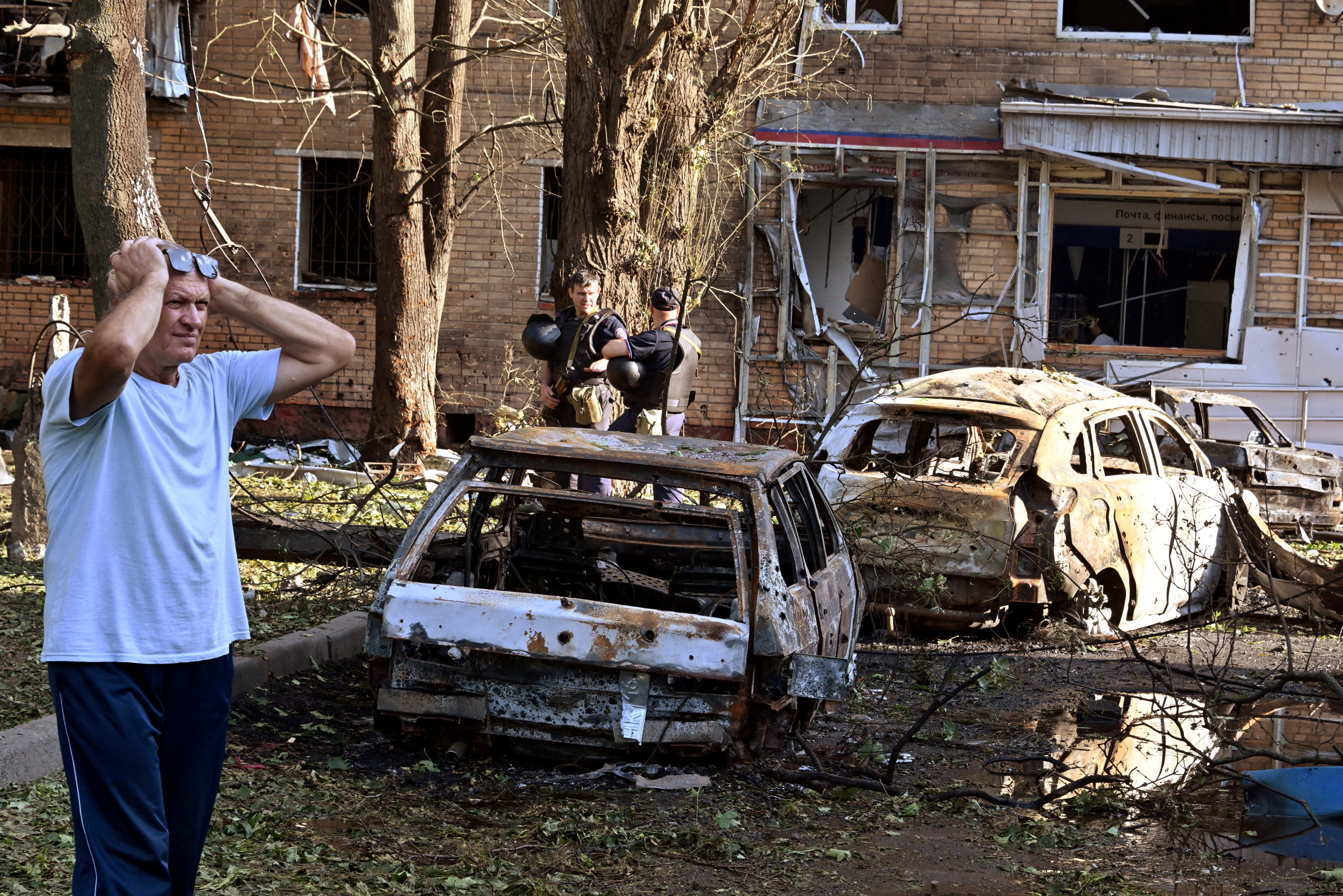 A town in the Kursk region on Monday