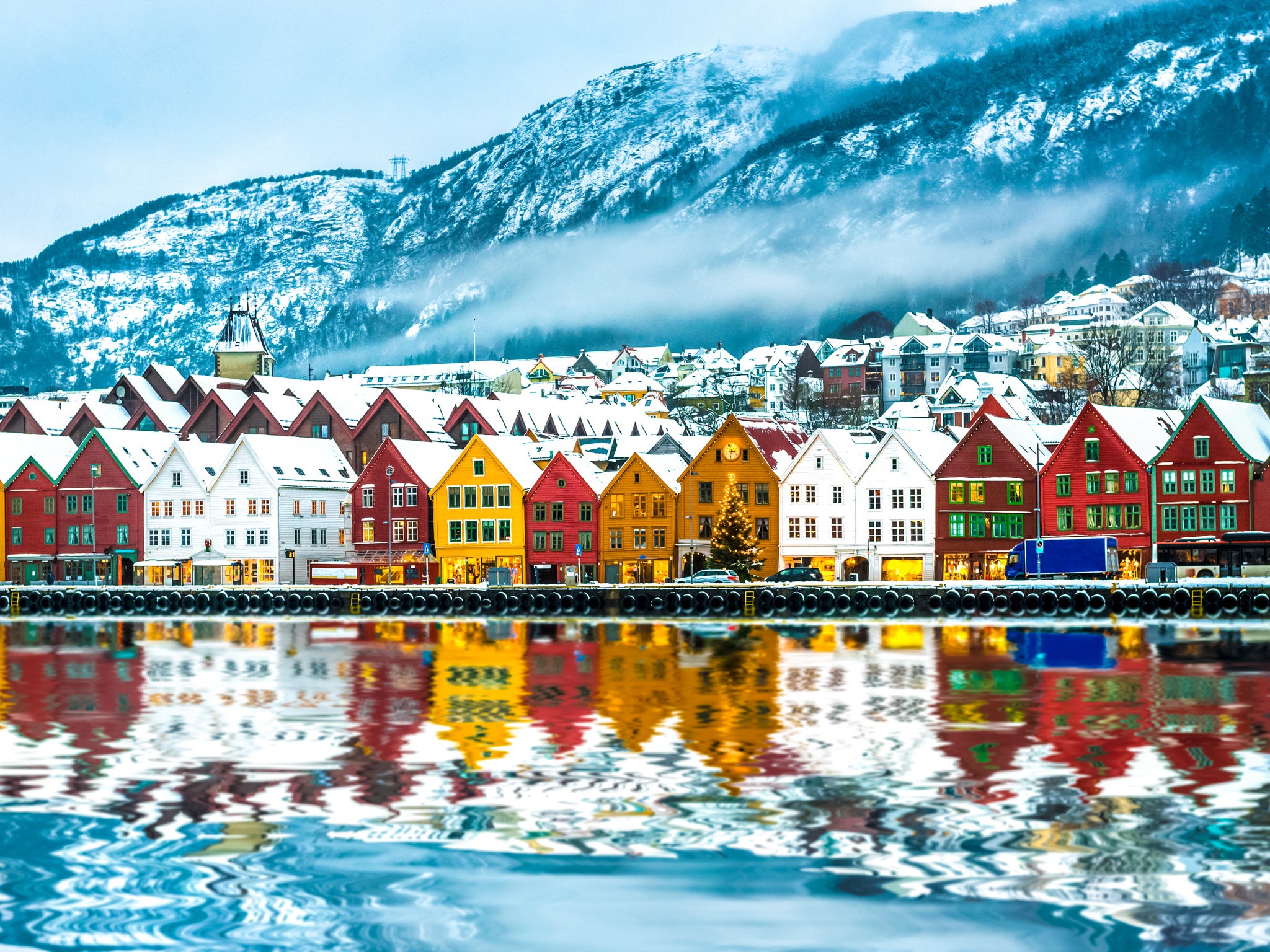 The Spirit of Discovery stops in Bergen for a scenic daytime excursion to pass the time