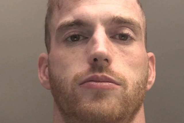 Dylan Carey, 26, has been sentenced at Liverpool Crown Court on Monday to 18 months in prison after he earlier admitted violent disorder (Merseyside Police/PA)