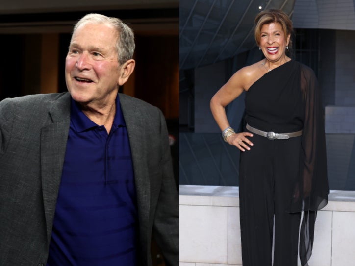 George W. Bush paints Hoda Kotb a portrait for her 60th birthday