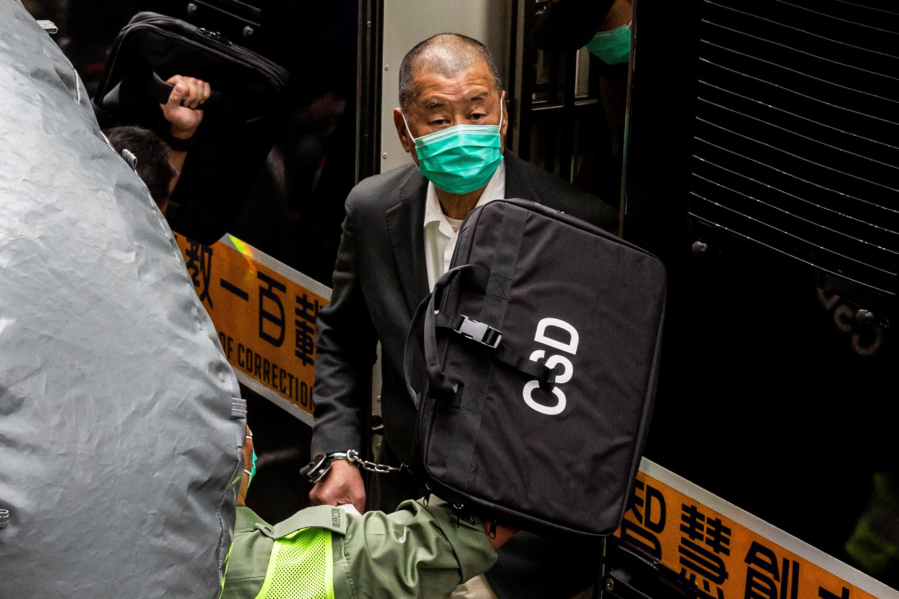 Hong Kong pro-democracy media tycoon Jimmy Lai arrives at the Court of Final Appeal