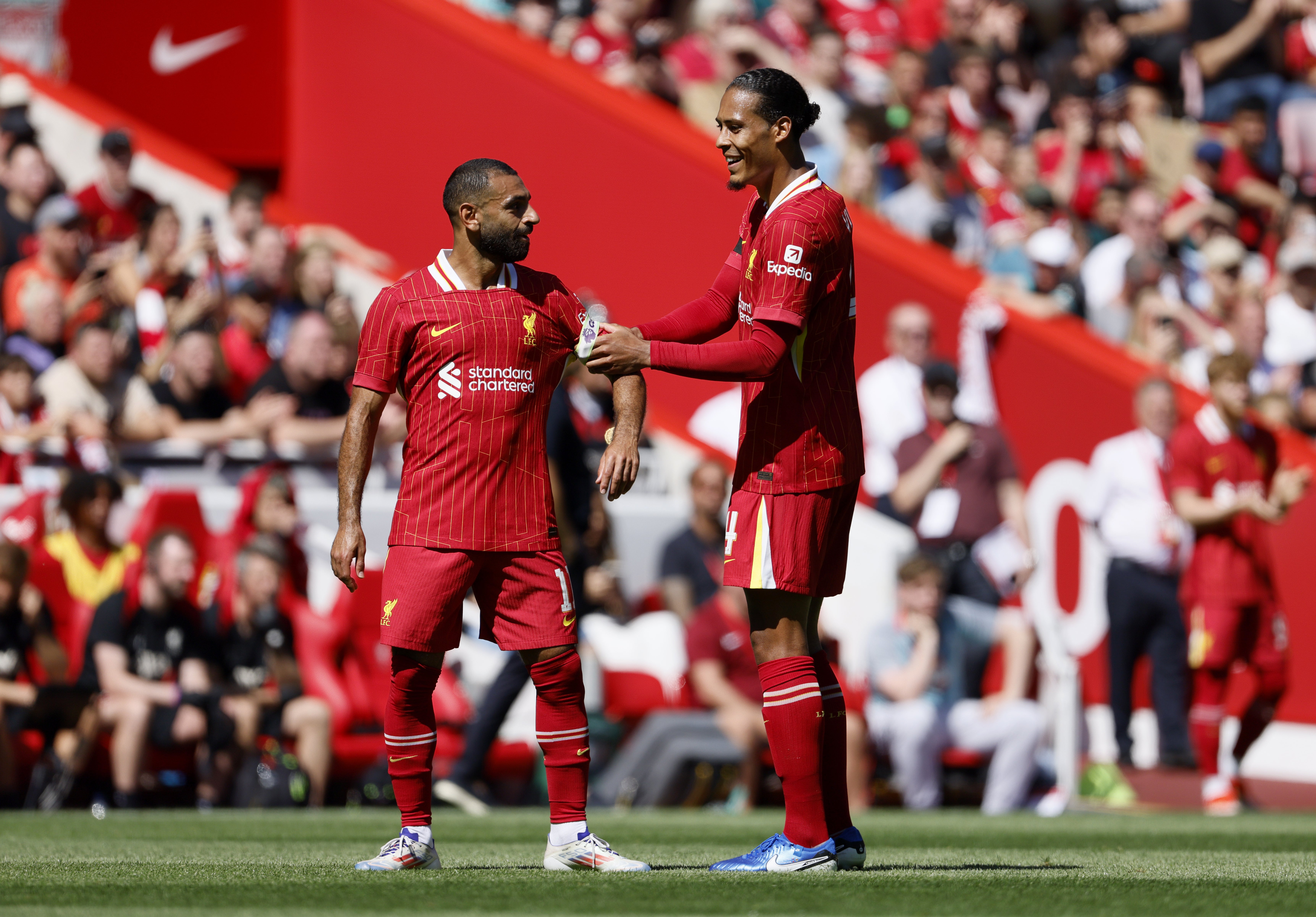 Liverpool captain Virgil van Dijk and Mohamed Salah are two of three players in the final year of their contracts (Richard Sellers/PA)